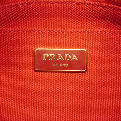 Prada Tote Bag Canapa Canvas Red Gold 2-Way — view 5