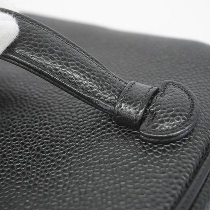 Chanel Vanity Bag Caviar Leather Black Gold — view 8