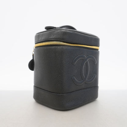 Chanel Vanity Bag Caviar Leather Black Gold — view 2