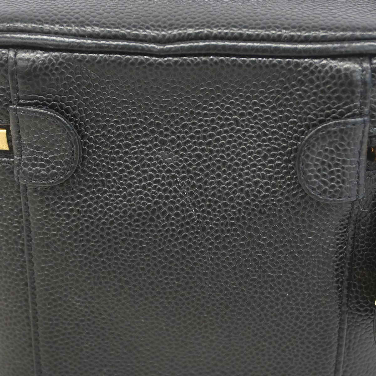Chanel Vanity Bag Caviar Leather Black Gold — view 7