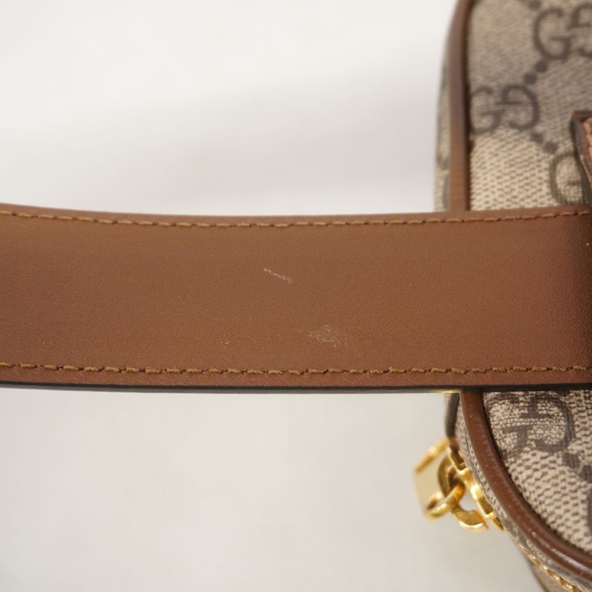 Gucci Shoulder Bag GG Supreme Brown Gold — view 8