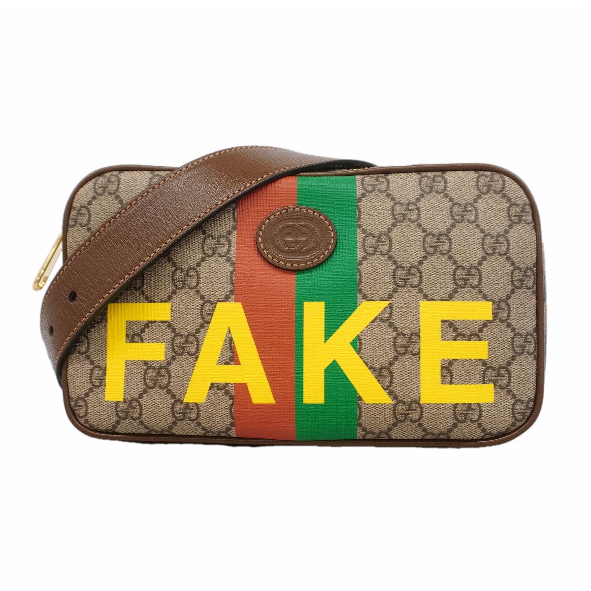 Gucci Shoulder Bag GG Supreme Brown Gold