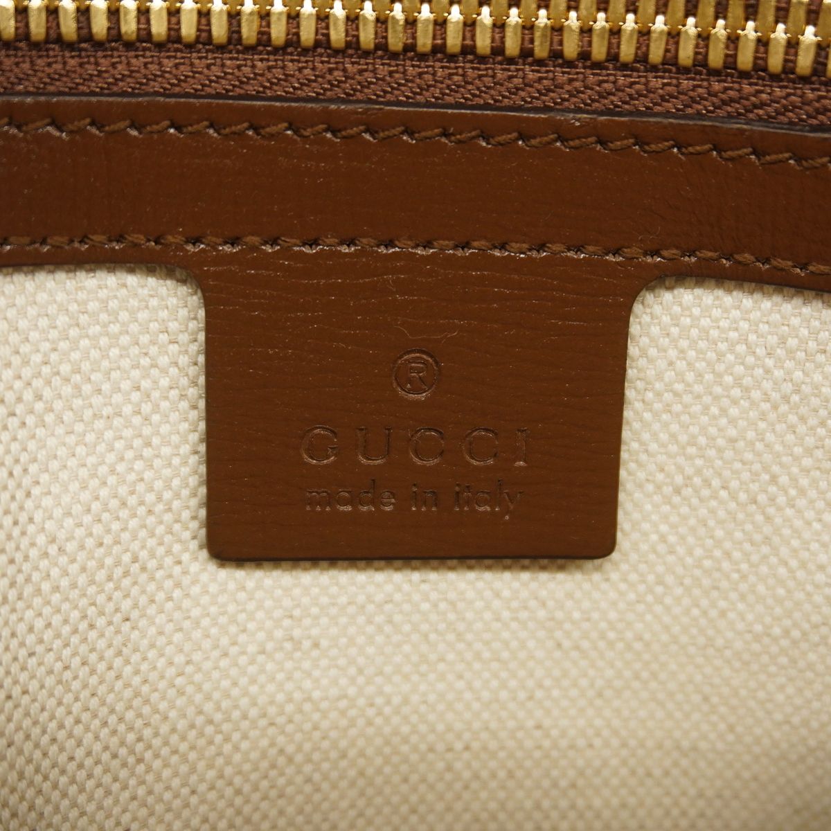 Gucci Shoulder Bag GG Supreme Brown Gold — view 5