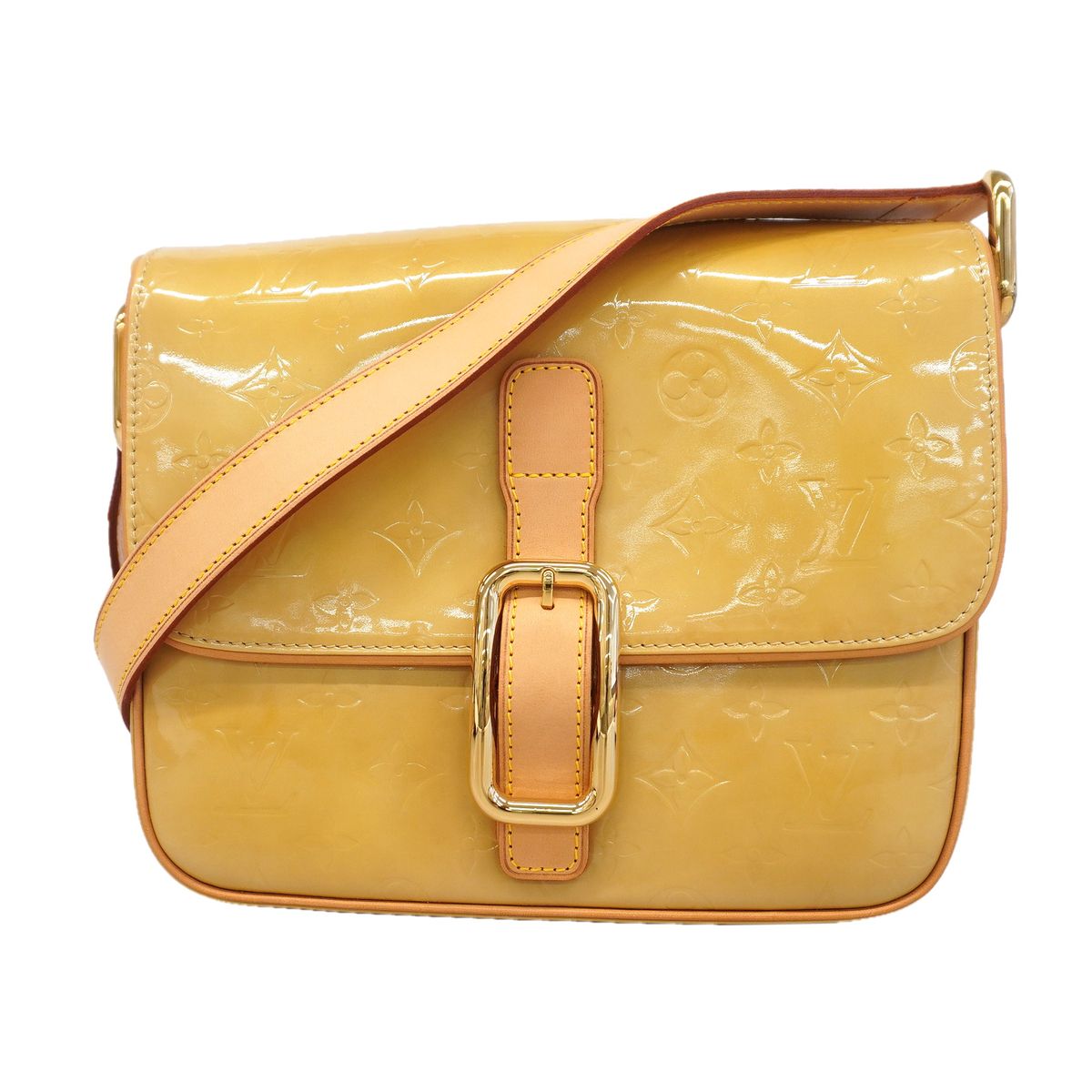 Louis Vuitton Shoulder Bag Vernis Christie GM M Beige