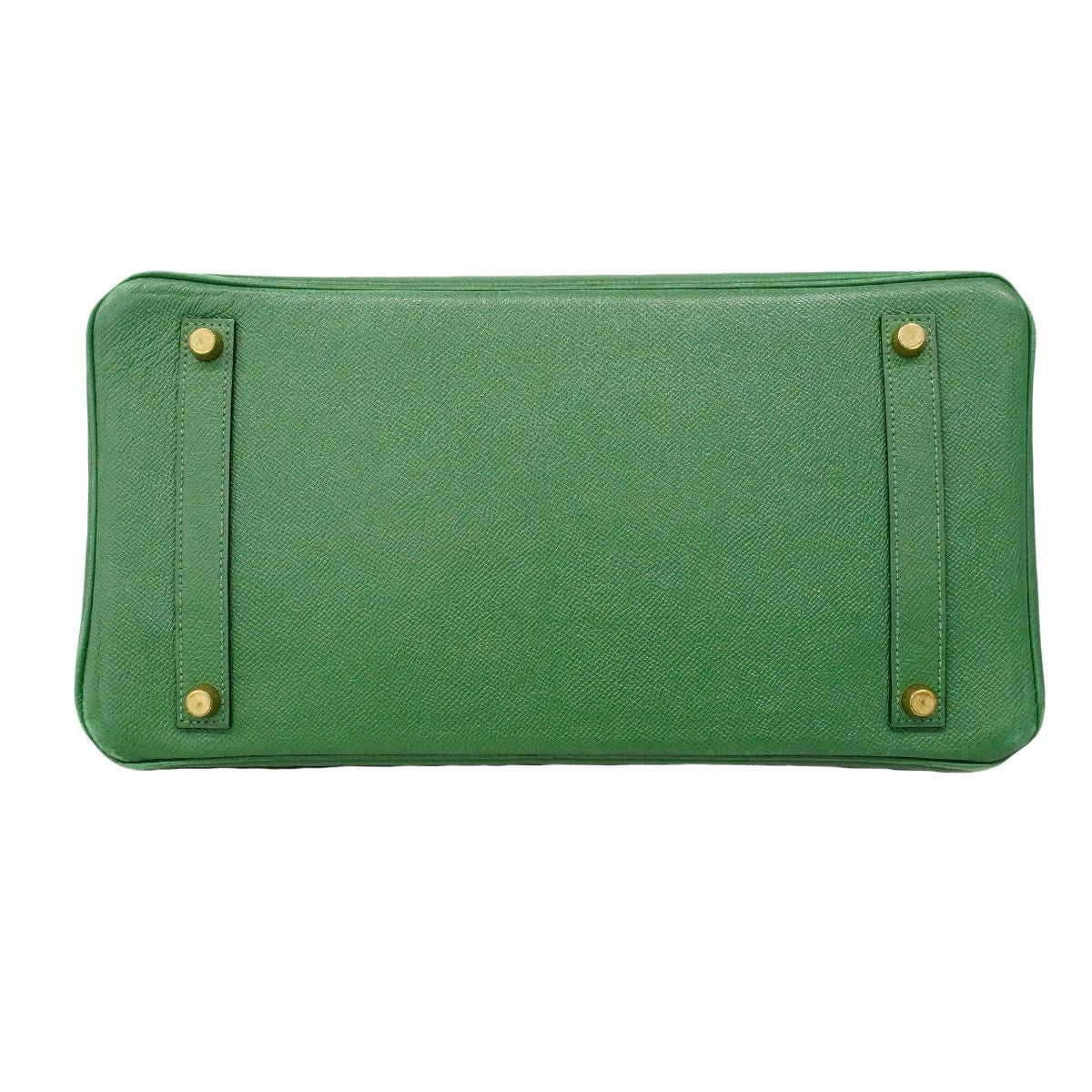 Hermes Birkin 35 Courchevel Green Gold Handbag — view 3
