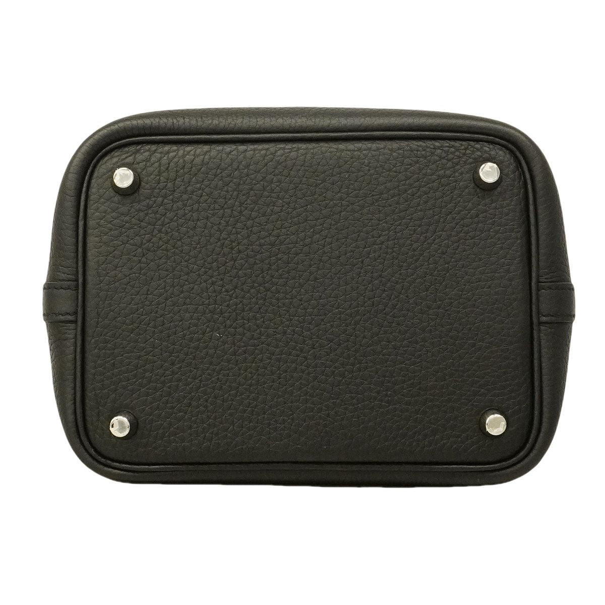 Hermes Picotin Lock PM Taurillon Clemence Black Silver Handbag — view 3