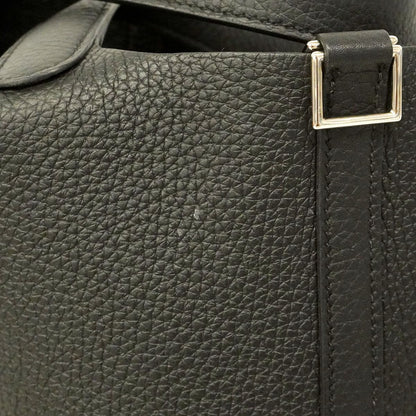 Hermes Picotin Lock PM Taurillon Clemence Black Silver Handbag — view 7