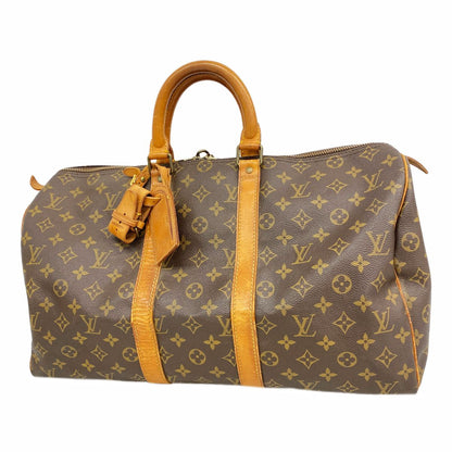 Louis Vuitton Boston Bag Monogram Keepall 45 Brown