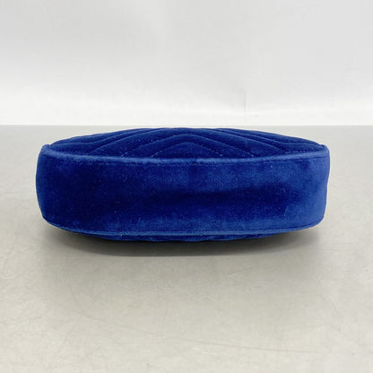 Gucci Waist Bag Suede Blue Gold — view 3