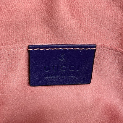 Gucci Waist Bag Suede Blue Gold — view 5