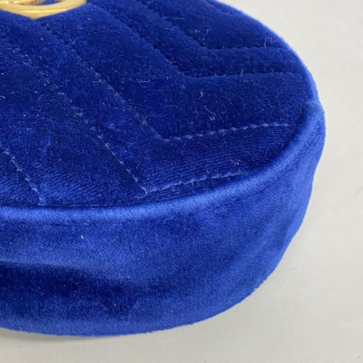 Gucci Waist Bag Suede Blue Gold — view 6
