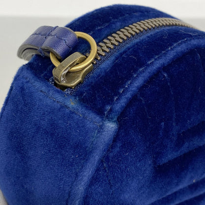 Gucci Waist Bag Suede Blue Gold — view 7