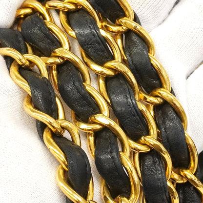 Chanel Shoulder Bag Maxi Quilted Black Gold — view 7