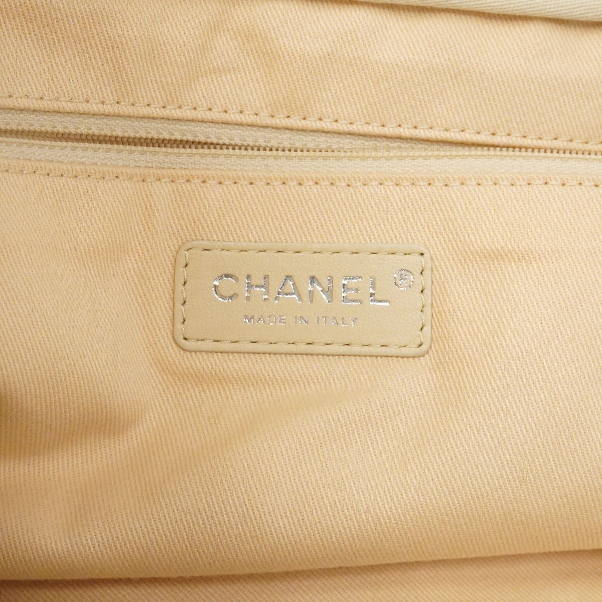 Chanel Handle Deauville Canvas Beige Silver 2-Way Bag — view 5