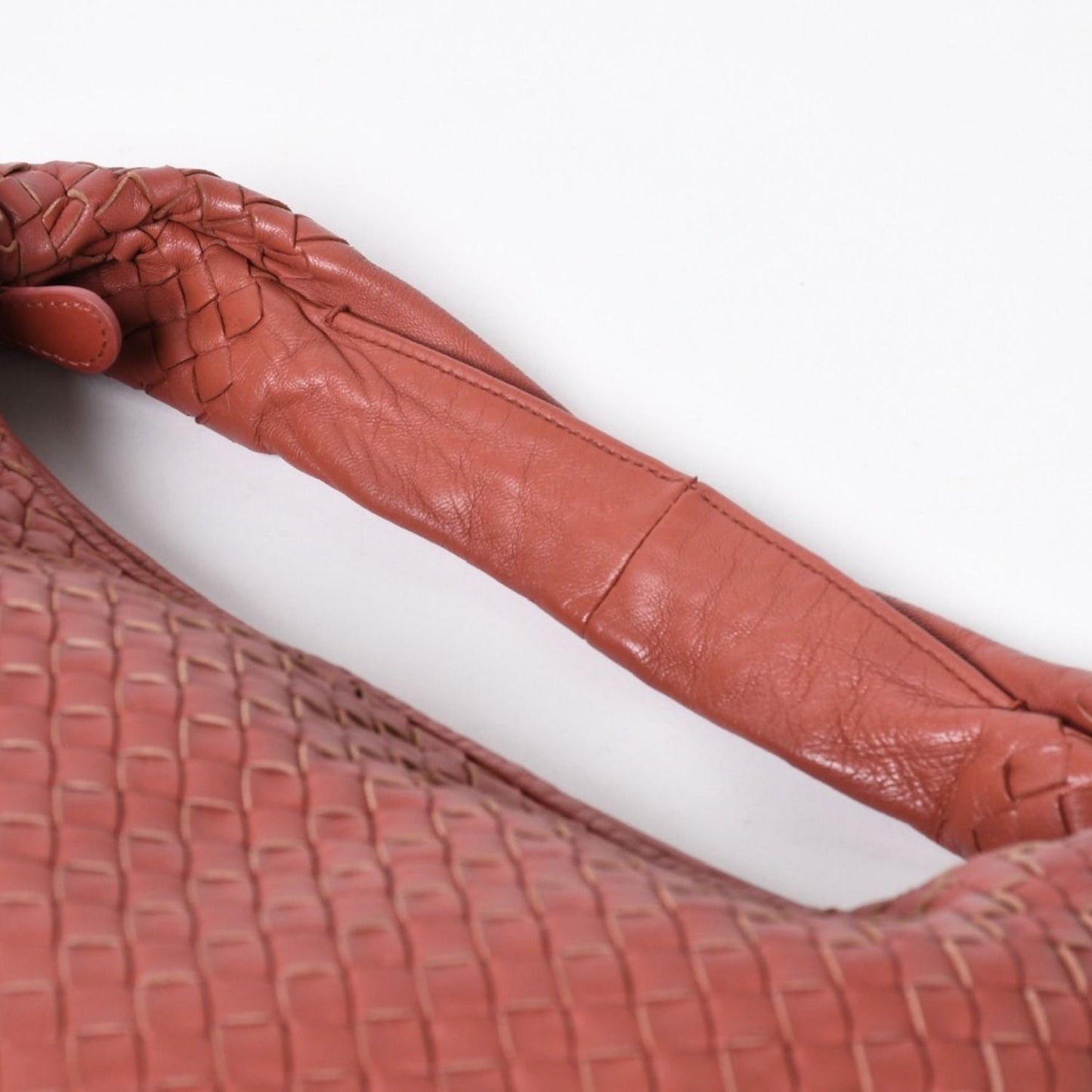 Bottega Veneta Intrecciato Hobo Shoulder Bag Pink Leather — view 7
