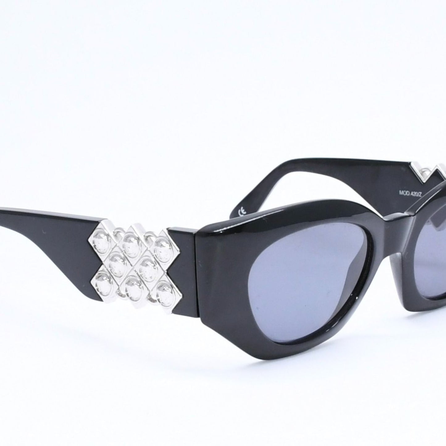 Versace Sunglasses Eyewear Medusa Black Silver — view 4