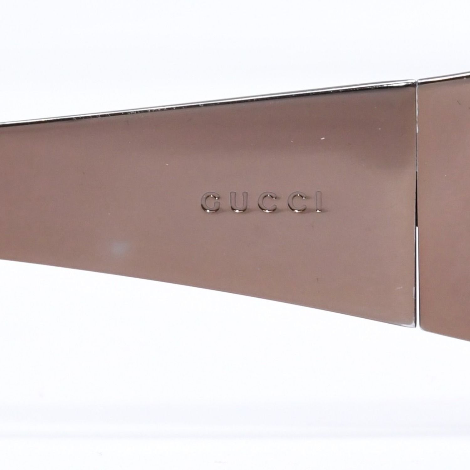 Gucci Shield Sunglasses Eyewear S Brown Metal — view 8