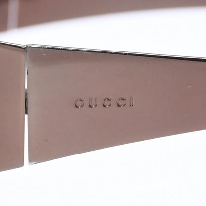 Gucci Shield Sunglasses Eyewear S Brown Metal — view 7