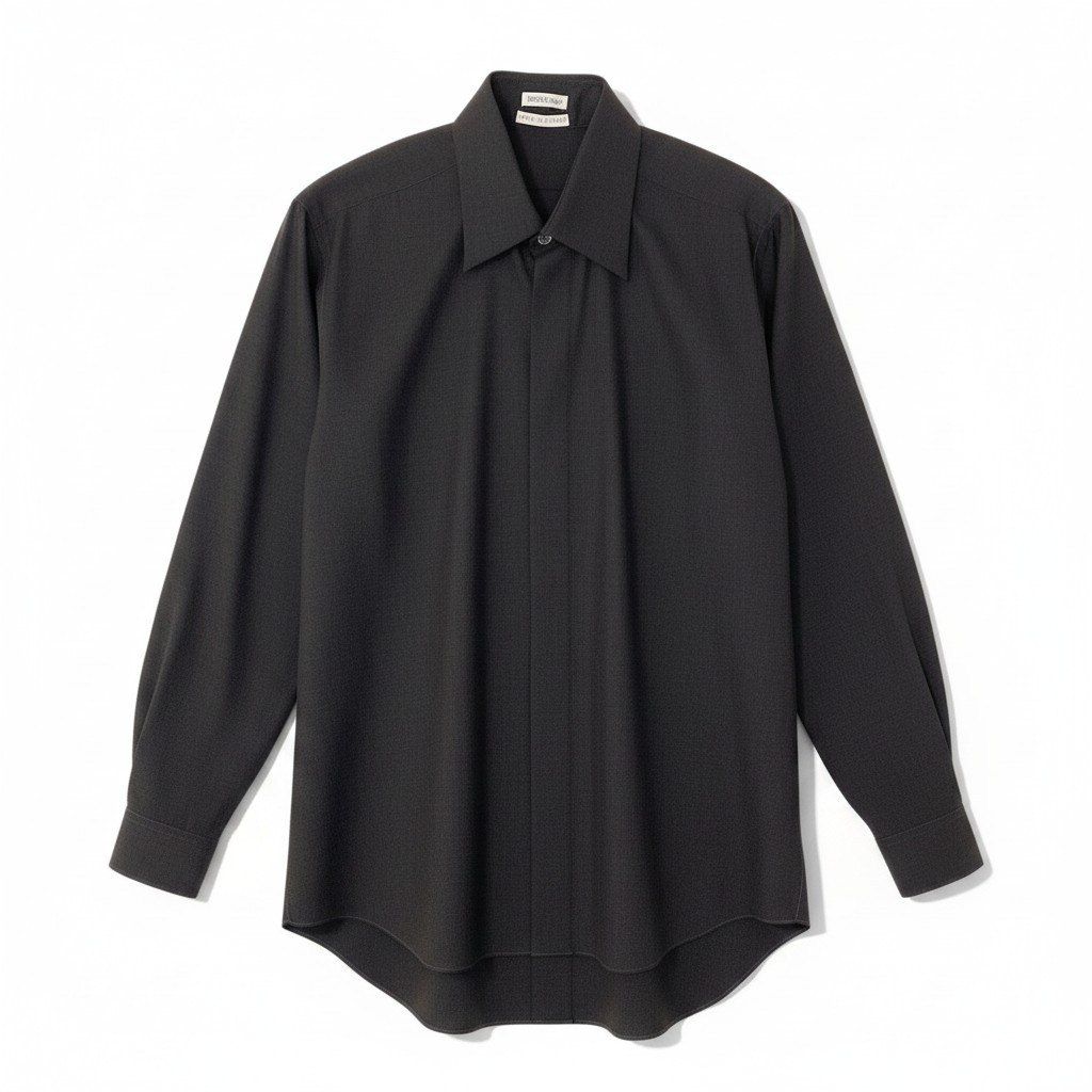 Hermes Dead Martin Margiela Era Wool Gabber Tailored Gabardine Shirt Equivalen M