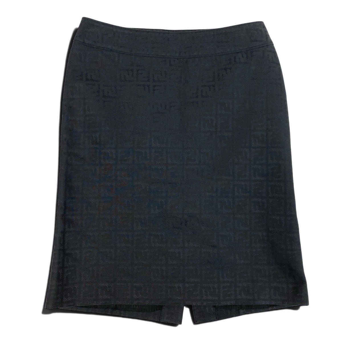 Fendi Ih 11 New in Zucca Pattern Tight Skirt Black 40 — view 2