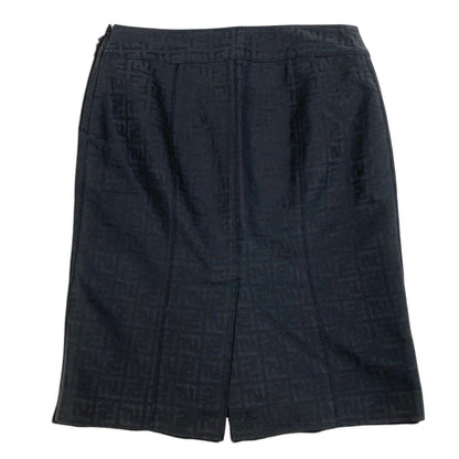 Fendi Ih 11 New in Zucca Pattern Tight Skirt Black 40 — view 3
