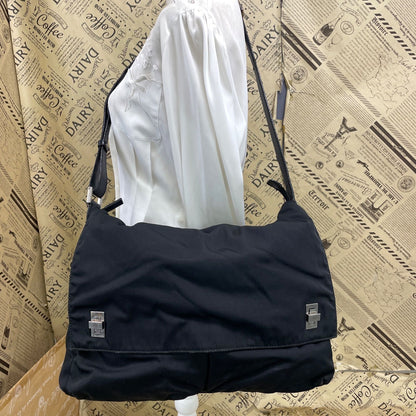Gucci Shoulder Bag Vintage Nylon Black