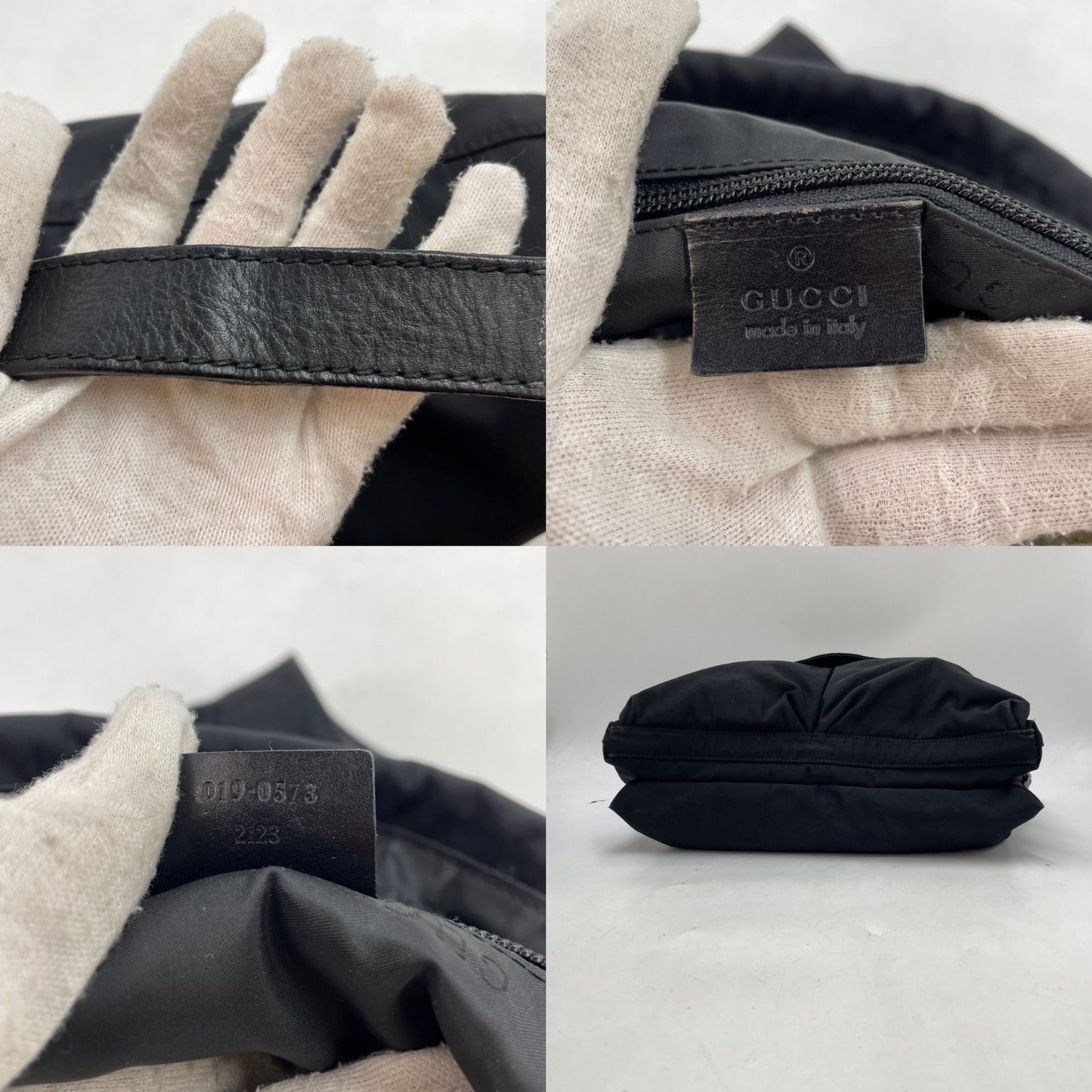 Gucci Shoulder Bag Vintage Nylon Black — view 4