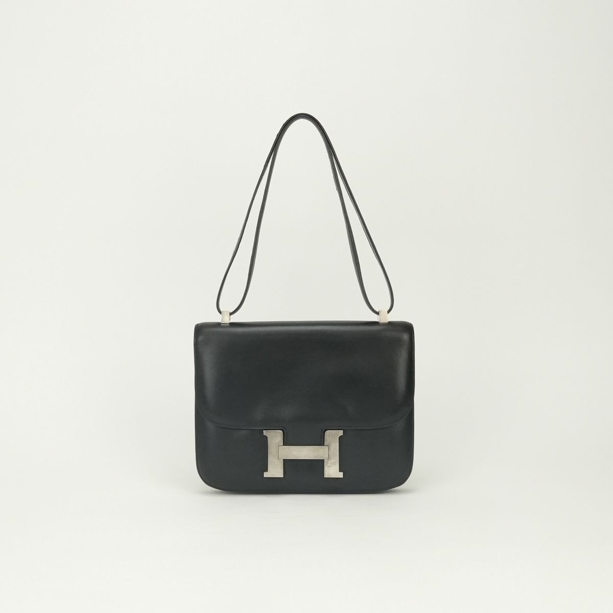 Hermes Constance 23 Shoulder Bag Box Calf Noir Black Silver