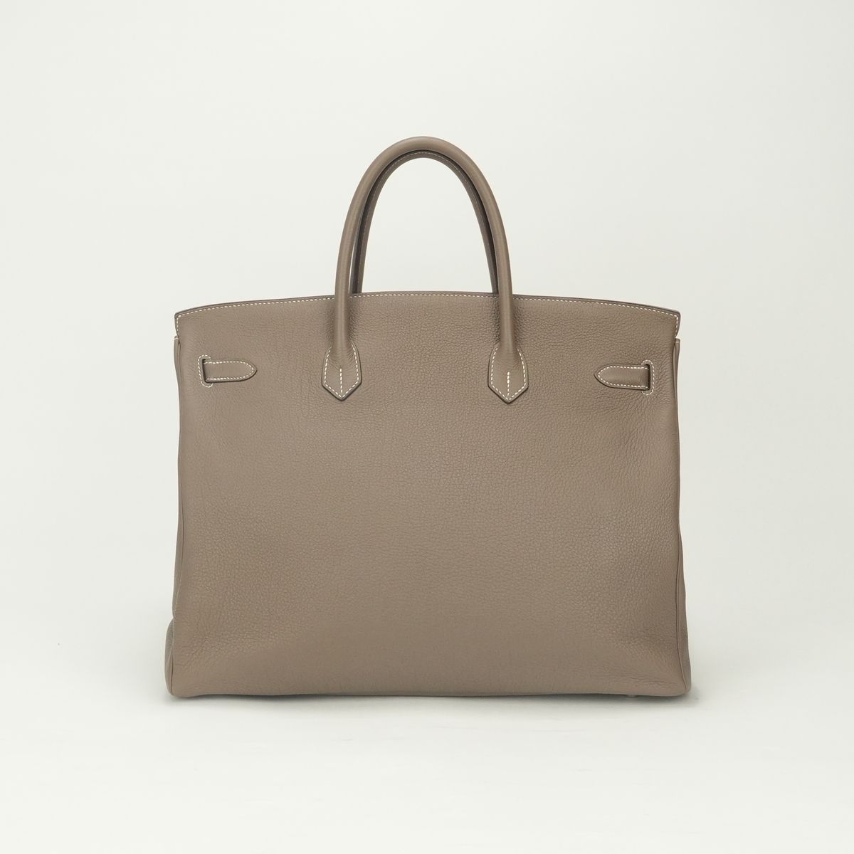 Hermes Birkin 40 Tote Bag Togo Etoupe Gray Silver Handle — view 3