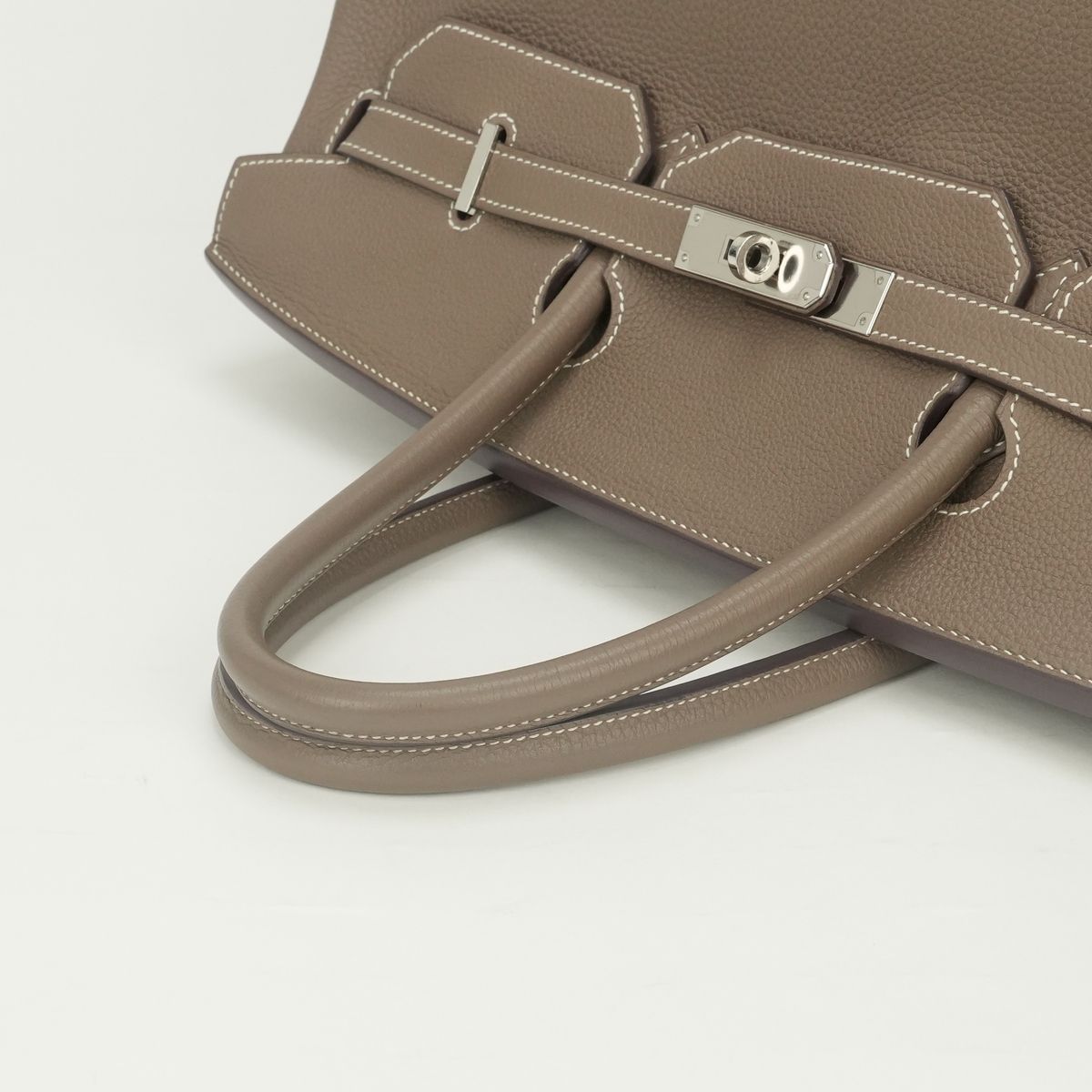 Hermes Birkin 40 Tote Bag Togo Etoupe Gray Silver Handle — view 4