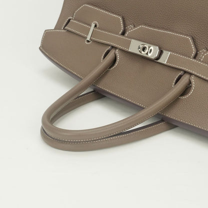 Hermes Birkin 40 Tote Bag Togo Etoupe Gray Silver Handle — view 4