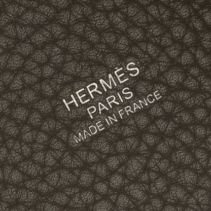 Hermes Picotin Lock PM 18 Tote Bag Taurillon Clemence Etoupe Gray Silver — view 7