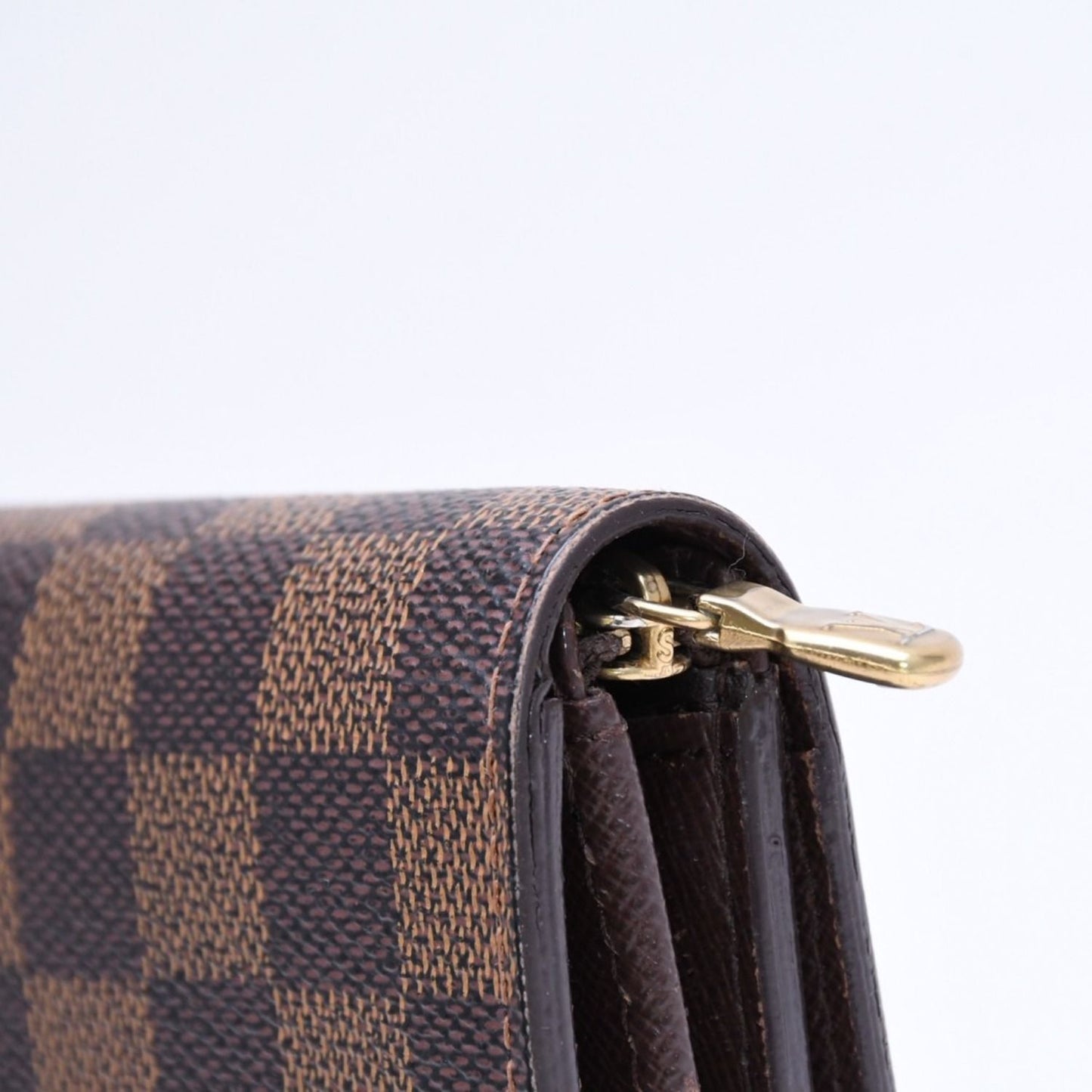 Louis Vuitton Porte Monnaie Pied Tresor Bifold Wallet Damier Ebene Canvas — view 7