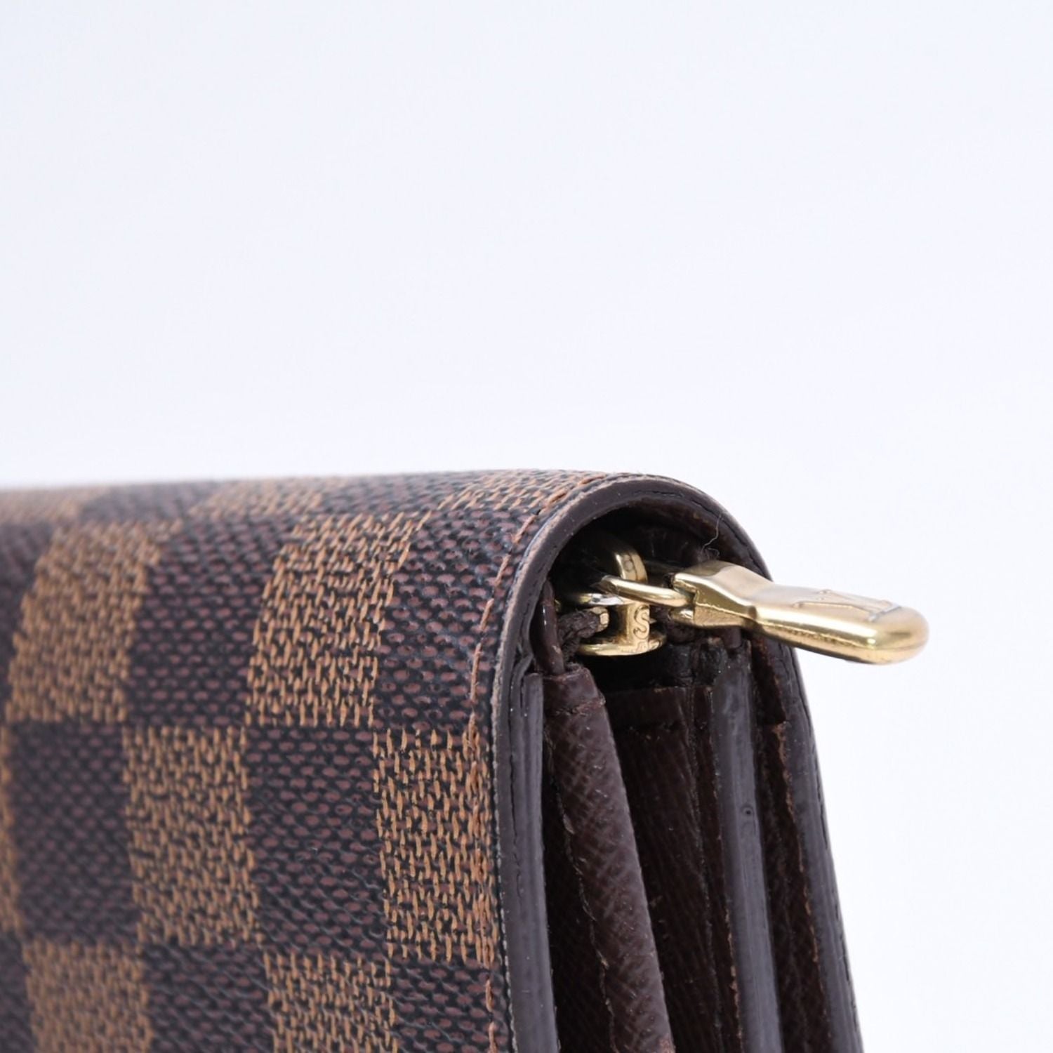 Louis Vuitton Porte Monnaie Pied Tresor Bifold Wallet Damier Ebene Canvas — view 7