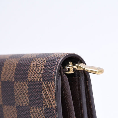 Louis Vuitton Porte Monnaie Pied Tresor Bifold Wallet Damier Ebene Canvas — view 7
