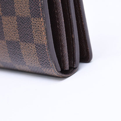 Louis Vuitton Porte Monnaie Pied Tresor Bifold Wallet Damier Ebene Canvas — view 8