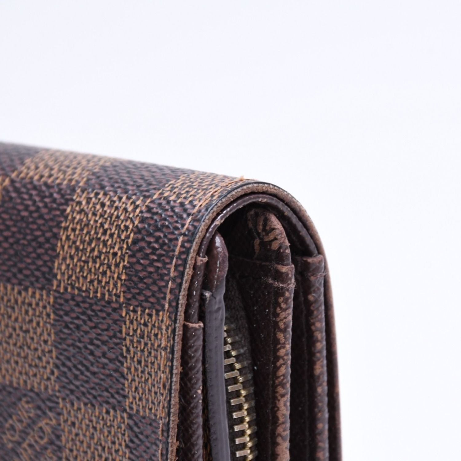 Louis Vuitton Porte Monnaie Pied Tresor Bifold Wallet Damier Ebene Canvas — view 3