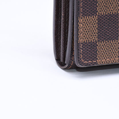 Louis Vuitton Porte Monnaie Pied Tresor Bifold Wallet Damier Ebene Canvas — view 6