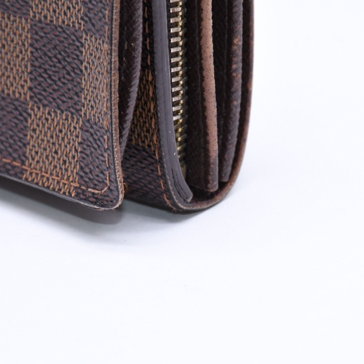 Louis Vuitton Porte Monnaie Pied Tresor Bifold Wallet Damier Ebene Canvas — view 4