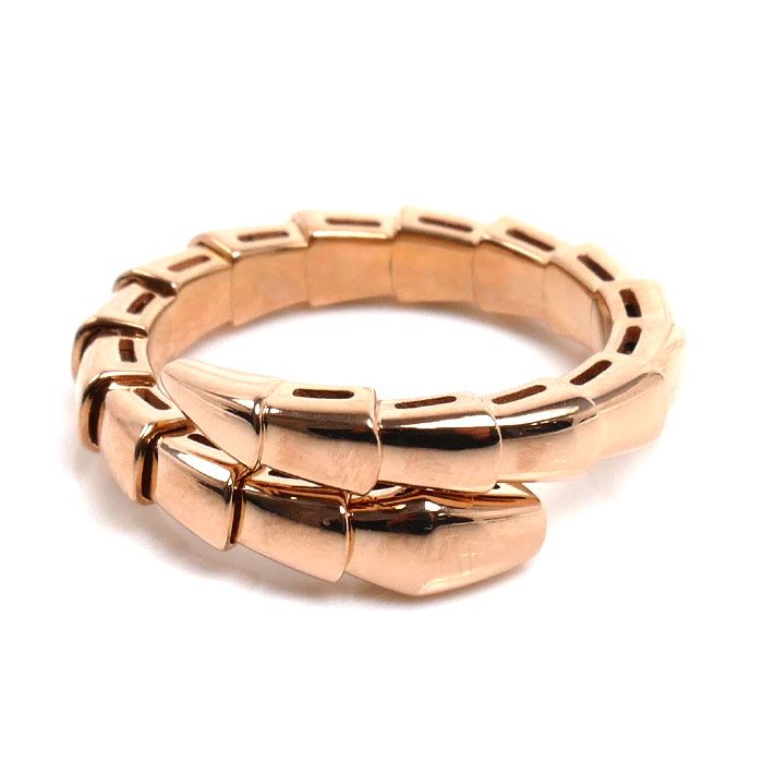 Bvlgari 18K Pink Gold Serpenti Viper Ring — view 3