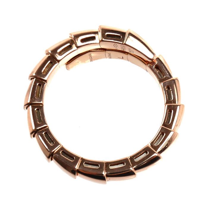 Bvlgari 18K Pink Gold Serpenti Viper Ring — view 4