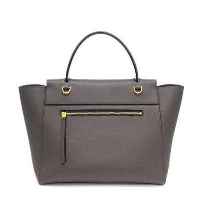 Celine Handle Shoulder Bag Mini Gray Calfskin Gold — view 2