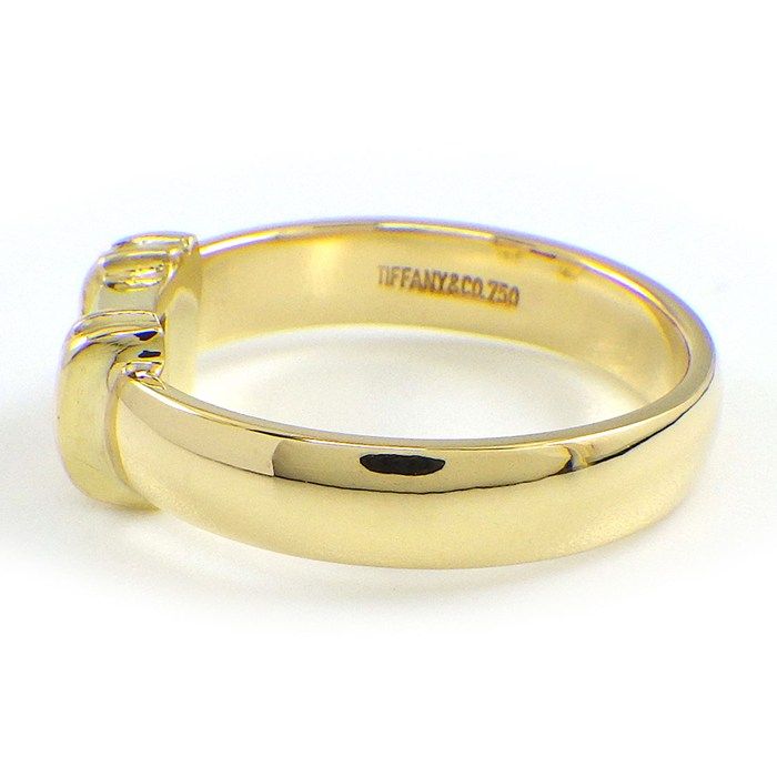 Tiffany & Co Ring Stacking Band Square Cut Ruby 18K Yellow Gold — view 2
