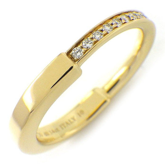 Tiffany & Co Ring Lock Half Circle Diamond Total 18K Yellow Gold