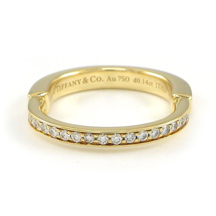 Tiffany & Co Ring Lock Half Circle Diamond Total 18K Yellow Gold — view 2
