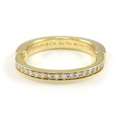 Tiffany & Co Ring Lock Half Circle Diamond Total 18K Yellow Gold — view 2