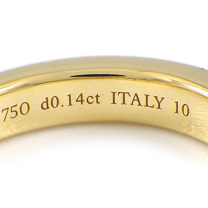 Tiffany & Co Ring Lock Half Circle Diamond Total 18K Yellow Gold — view 4