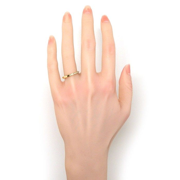 Tiffany & Co Ring Lock Half Circle Diamond Total 18K Yellow Gold — view 5