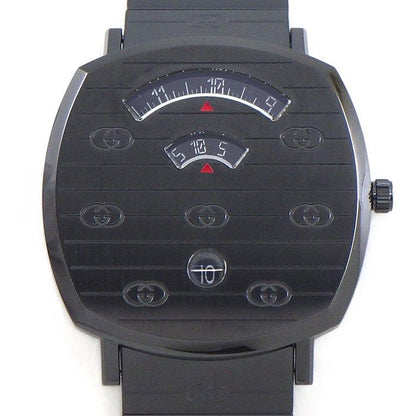 Gucci Watch Grip 157.3 Date Black Pvd SS Quartz Analog