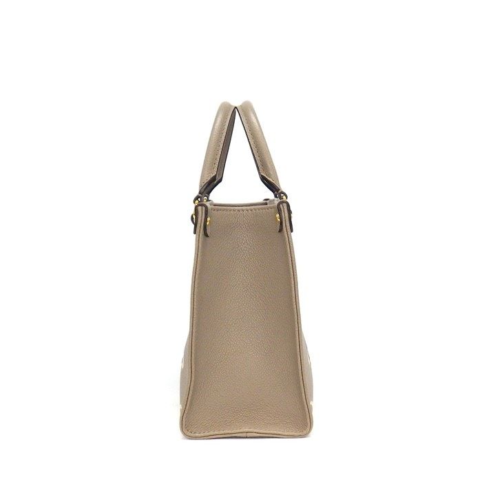 Louis Vuitton Tote Bag On The Go PM Tourtorail Cream Bicolor Monogram Empreinte — view 3